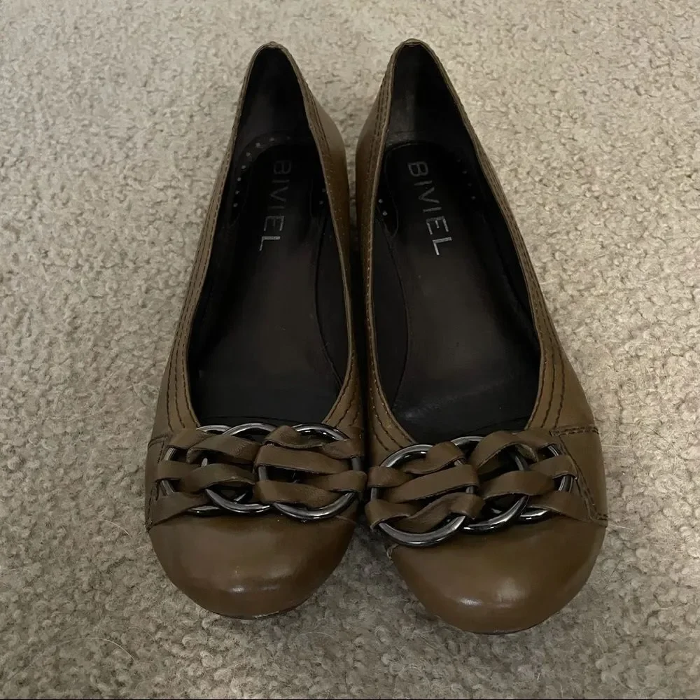 Bivel sold by Nordstrom Leather Braided Toe Covered Flat Slight Wedge Flat, 40 - Picture 13 of 13